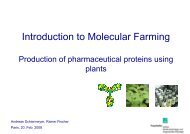 Practical introduction to Molecular Farming: opportunities ... - Eurofins