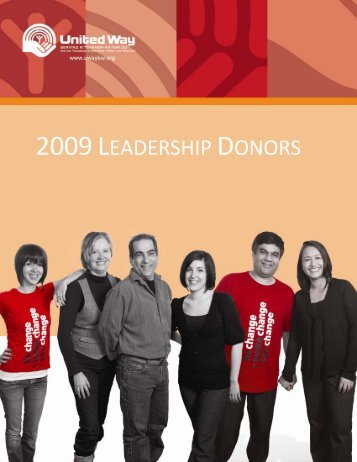 2009 LEADERSHIP DONORS - United Way KW & Area