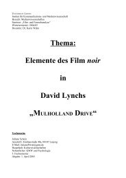 Elemente des Film noir - David Lynch