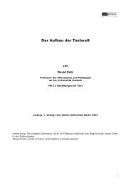 David Katz: Der Aufbau der Tastwelt