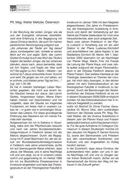 KORRESPONDENZBLATT DES CANISIANUMS