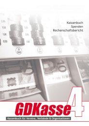 Benutzer-Handbuch GDKasse4.5 - Gedicon GmbH