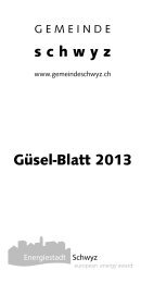 Güselblatt 2013 - Gemeinde Schwyz
