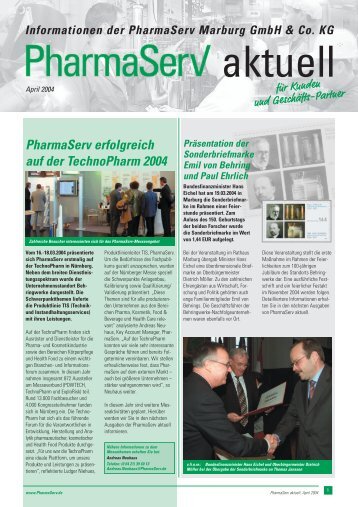 PharmaServ erfolgreich auf der TechnoPharm 2004