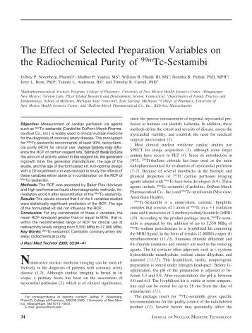 Noninvasive - Journal of Nuclear Medicine Technology