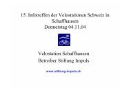Velostation Schaffhausen - Koordination Velostationen Schweiz