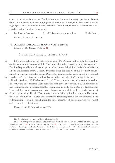 Leibniz, Akademie-Ausgabe, Bd. I, 23 - Gottfried Wilhelm Leibniz ...
