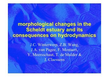 morphological changes in the Scheldt estuary and its consequences ...