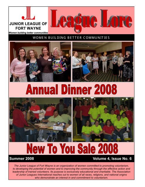 League Lore Summer 2008 - Junior League of Fort Wayne