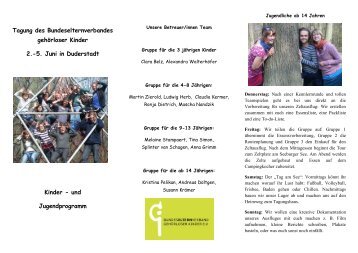 Flyer - Bundeselternverband gehörloser  Kinder eV