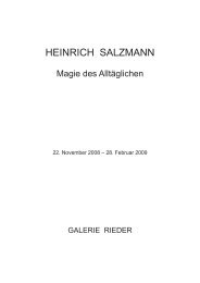 HEINRICH SALZMANN -  Galerie Rieder