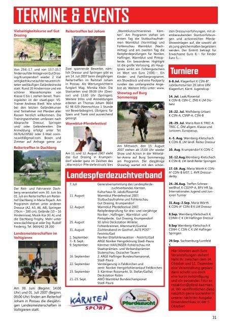 Ein Sommer voller Pferde - domagentur klagenfurt
