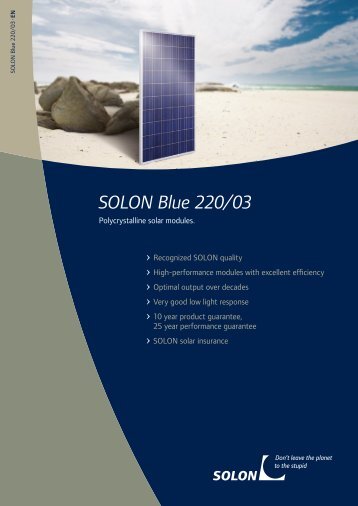 SOLON Blue 220/03 - Gehrlicher Solar