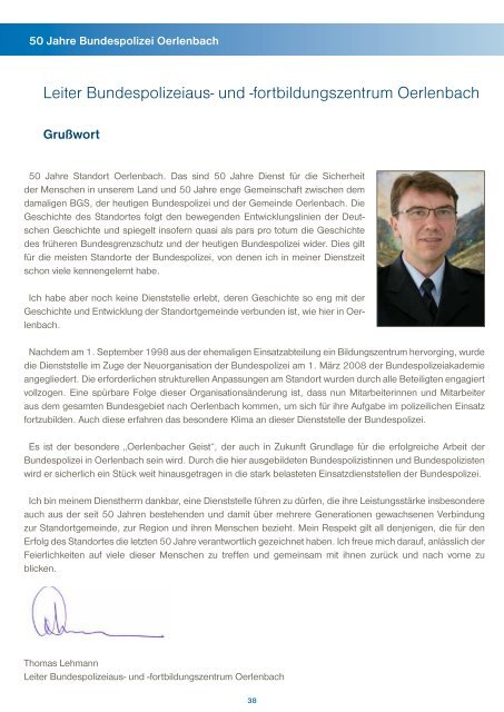 50 Jahre Bundespolizei in Oerlenbach ... - Schorkendorf.com