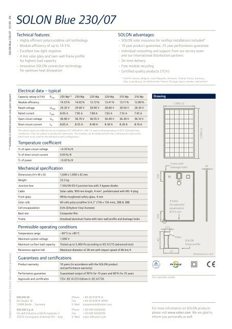 SOLON Blue 230/07 - Gehrlicher Solar