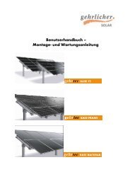 2. Das Montagesystem gehrtec® BASE - Gehrlicher Solar