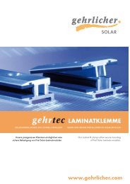 gehrtec LAMINATKLEMME - Gehrlicher Solar