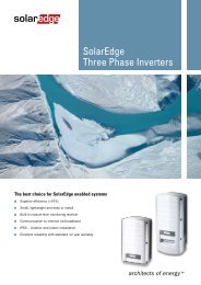 SolarEdge Three Phase Inverters - Alternative Energies