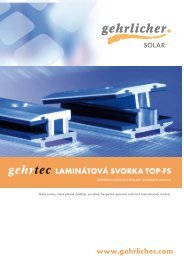 gehrtec LAMINÁTOVÁ SVORKA TOP-FS - Gehrlicher Solar AG