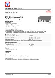 Technische Information DORUS KS 208/2 EVA-Schmelzklebstoff für ...