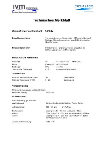 Technisches Merkblatt - Heinz Geiger GmbH
