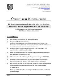 ÖFFENTLICHE KUNDMACHUNG - Gemeinde St. Martin bei Lofer