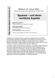 Spyware – und deren rechtliche Aspekte - Das Datenschutz-Forum Schweiz