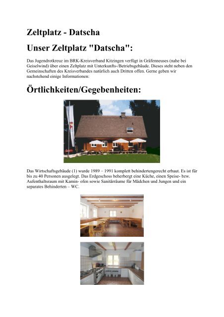 Zeltplatz - Datscha Unser Zeltplatz "Datscha ... - Geiselwind