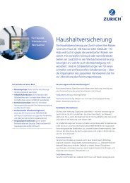 Haushaltversicherung - Zurich Versicherung