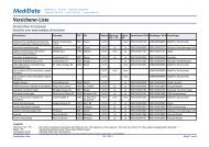 Versicherer-Liste - bei MediData