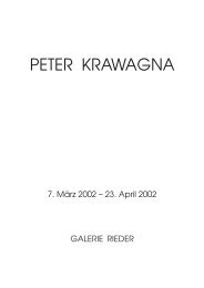 PETER KRAWAGNA -  Galerie Rieder