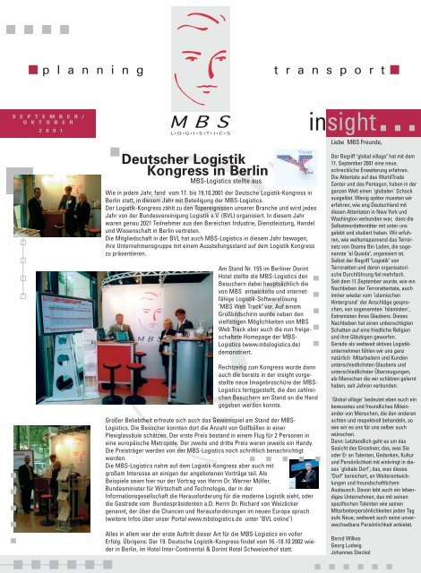 insight - MBS Logistics