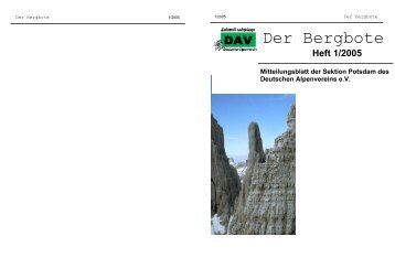 Heft 1/2005 - Sektion Potsdam im Deutschen Alpenverein e.V.