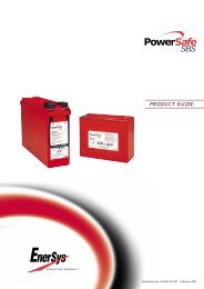 BATTERY RACK SELECTION GUIDE - EnerSys