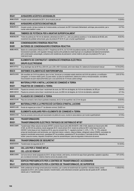 Preus de referència d'edificació, de seguretat i salut, assaigs ... - ITeC