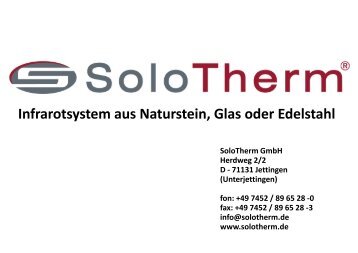 Solotherm Naturstein-Infrarotheizungen - SBWW