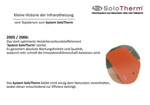 Solotherm Naturstein-Infrarotheizungen - SBWW