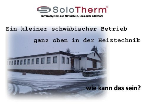 Solotherm Naturstein-Infrarotheizungen - SBWW