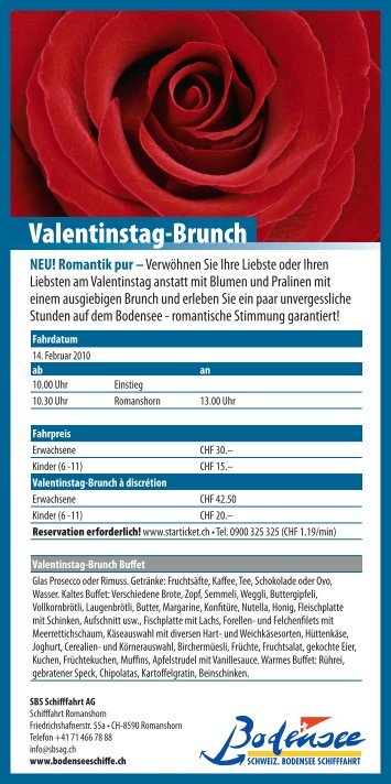 Valentinstag-Brunch