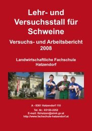 Lehr- und Versuchsstall für Schweine - LFS Hatzendorf