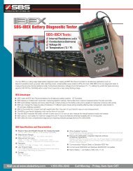 SBS-IBEX Battery Diagnostic Tester - Sbsbattery.com