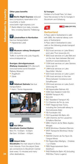 Eurail Traveler's Guide - Rail Plus