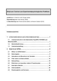 Skript-SPSS - Psychologische Methodenlehre und Experimentelle ...