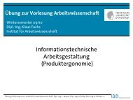 Übung 7: Informationstechnische Arbeitsgestaltung - Institut für ...