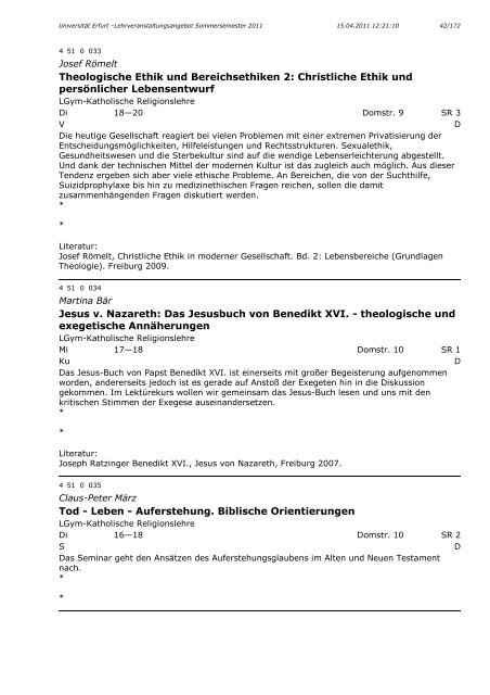 Deutsch als Fremdsprache, Sprecherziehung - Universität Erfurt