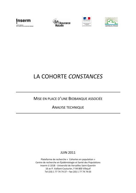 LA COHORTE CONSTANCES