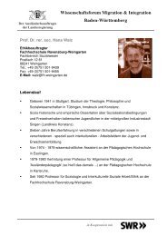 Wissenschaftsforum Migration & Integration Baden-Württemberg