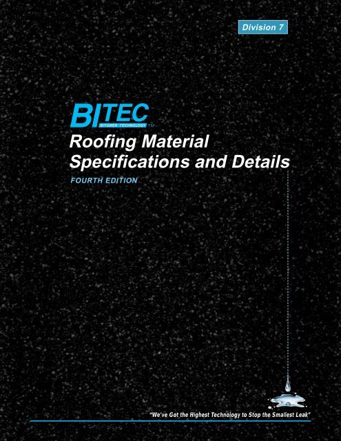 Roofing Material Specifications and Details - BITEC, Bitumen ...