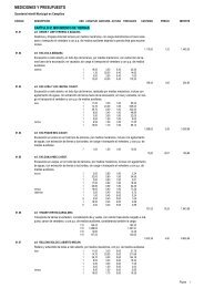 MEDICIONES Y PRESUPUESTO - Campillos