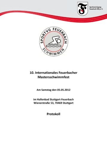 Deckblatt Protokoll - 35. Internationales Feuerbacher